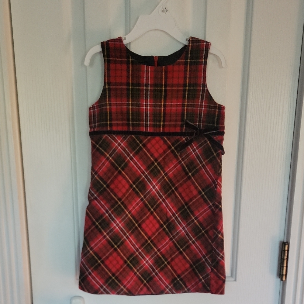 OshKosh B'gosh Red Plaid Kids Dress Holiday 4 Girls
